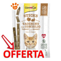 Snack GimCat per gatti, tacchino e coniglio in offerta