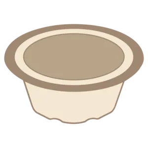 Vaschetta monouso beige con coperchio ovale