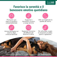 Donna abbraccia cane in grafica sul benessere emotivo