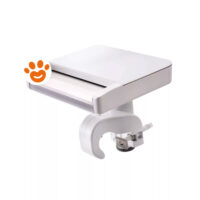 Supporto bianco regolabile con morsetto per scrivania