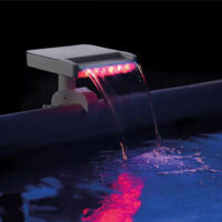 Cascata per piscina con luci LED rosse