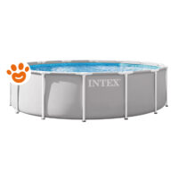Piscina fuori terra rotonda Intex con struttura metallica