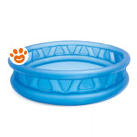 Piscina gonfiabile blu per bambini su sfondo bianco