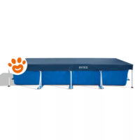 Piscina fuori terra rettangolare Intex blu con struttura metallica