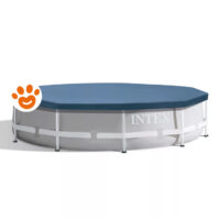 Piscina fuori terra ovale Intex con copertura blu