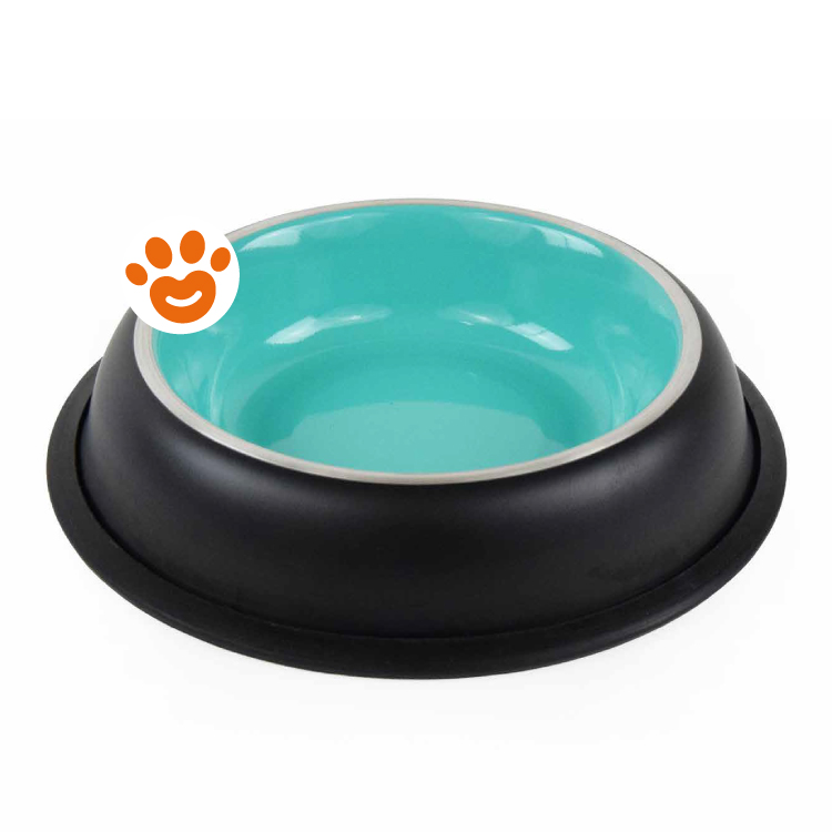 Leopet Dog Ciotola Antiscivolo Color Pop in Acciaio Inox con Colori Assortiti (900ml)