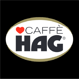 Logo Caffè HAG su sfondo nero