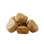 DENTALI Biscotti secchi rustici impilati su sfondo trasparente
