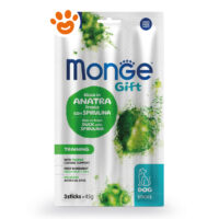 Confezione snack Monge Gift anatra e spirulina per cani