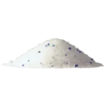 SILICIO Mucchio di detersivo in polvere con granuli blu