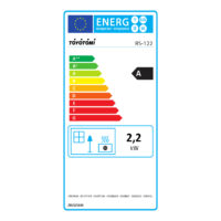 Etichetta energetica Toyotomi RS-122, classe A, 2,2 kW
