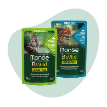 Buste Monge BWild Grain Free per gatti sterilizzati