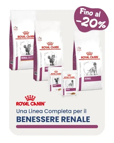 Linea Royal Canin Renal Select scontata fino al 20%
